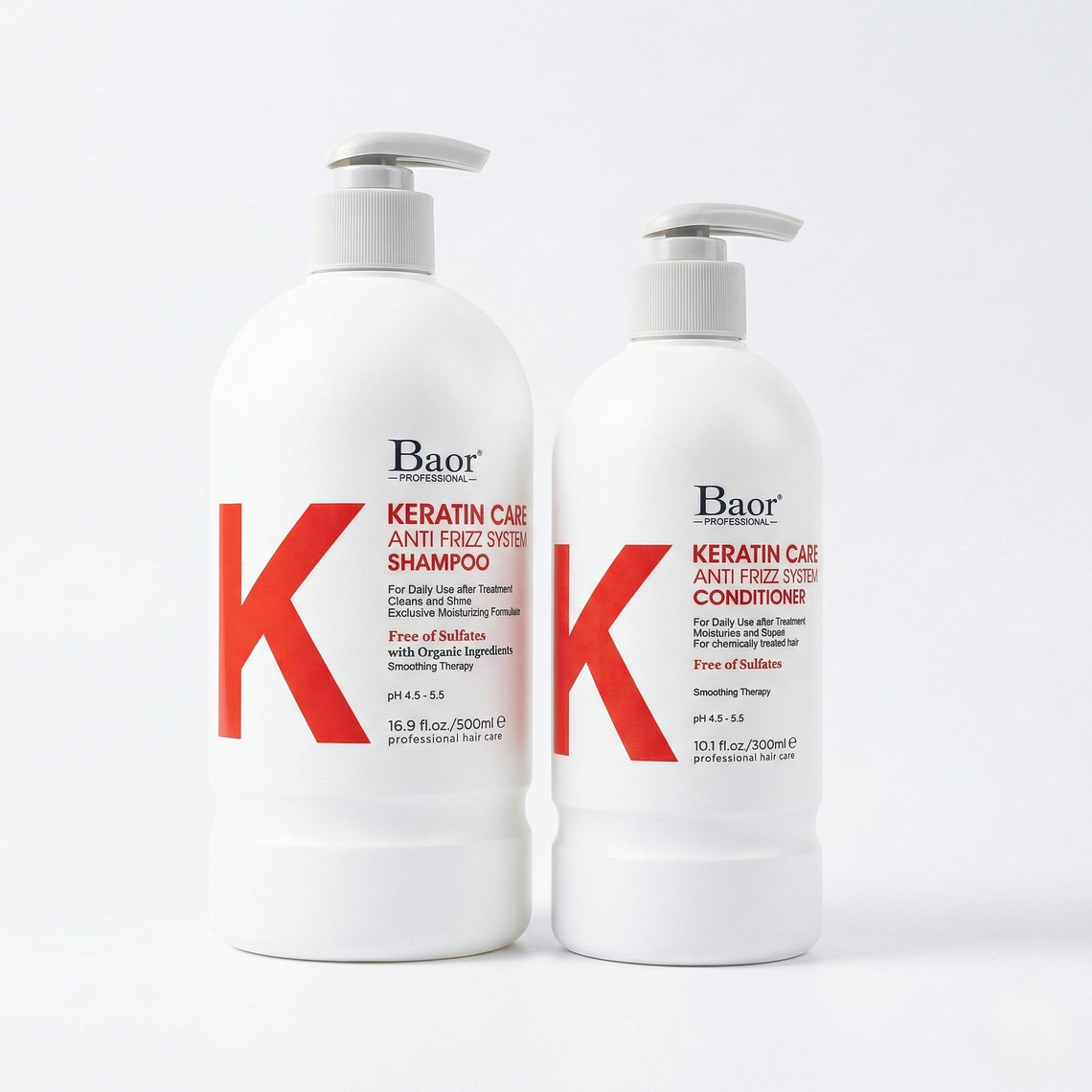 BAOR K – Dúo Keratine Care Shampoo 500 ml + Acondicionador 300 ml 1