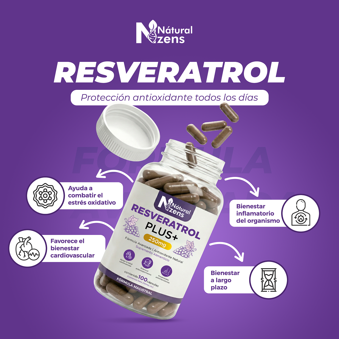 Resveratrol Plus 250 mg – Natural Zens 1