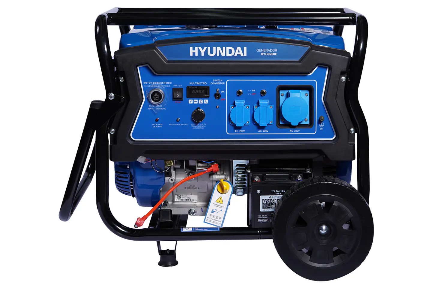 Generador Eléctrico Gasolina 6/6,5 Kw/Kva Partida eléctrica monofásico Abierto HYUNDAI 82HYG9250E 1