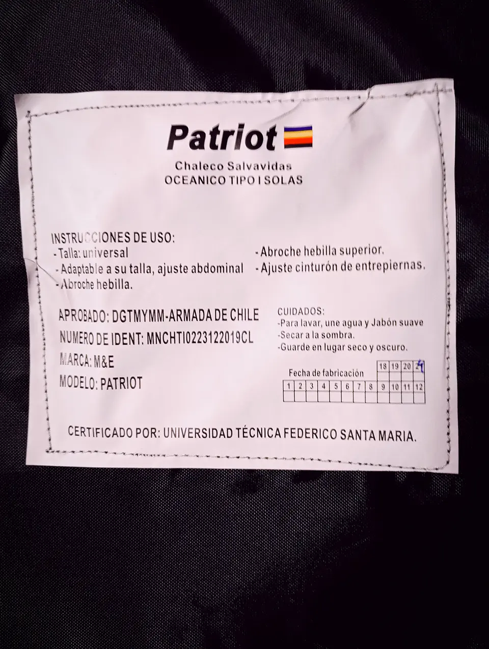Chaleco Salvavida Oceánico Tipo I 6