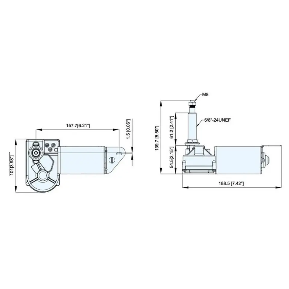 Motor Limpiaparabrisas TMC 12V (con tuerca) 2