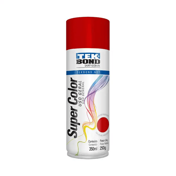PINTURA SPRAY USO GRAL ROJO. 400ML Super Color 1