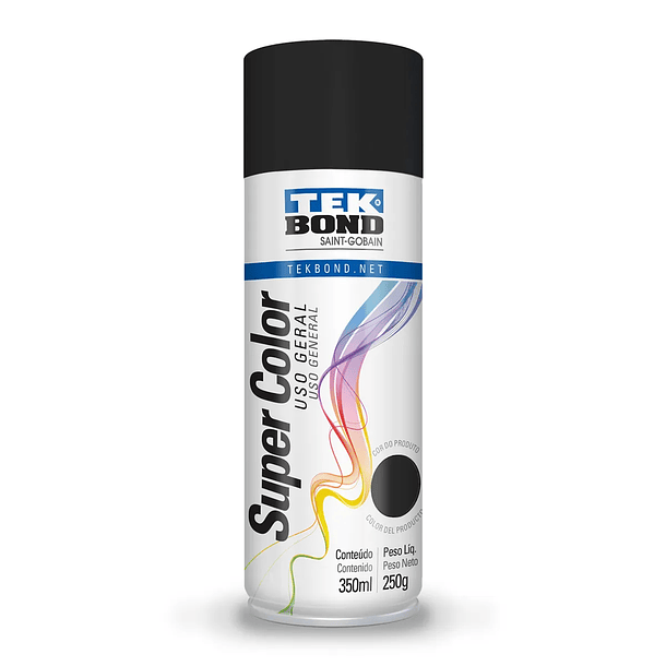 PINTURA SPRAY USO GRAL. NEGRO MATE 400ML
