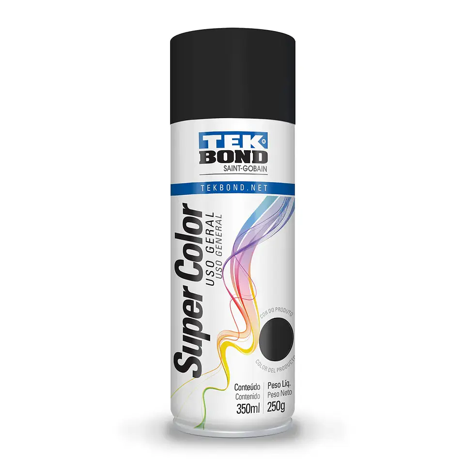 PINTURA SPRAY USO GRAL. NEGRO MATE 400ML 1