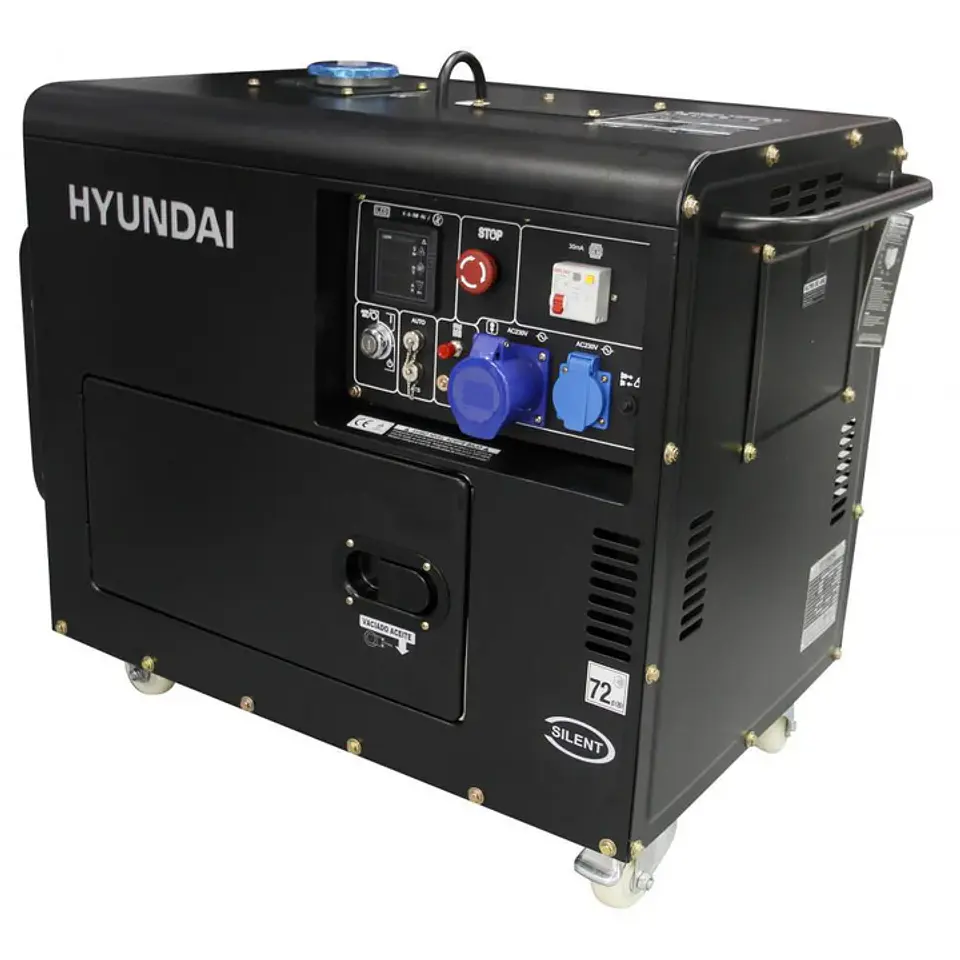 GENERADOR HYUNDAI DIESEL 5/5,3 Kw/kva PARTIDA ELECTRICA MONOFASICO ABIERTO  1
