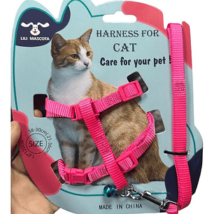 Pechera Arnes Ajustable Para Gato