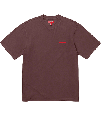 Polera Washed Script Burgundy - Supreme