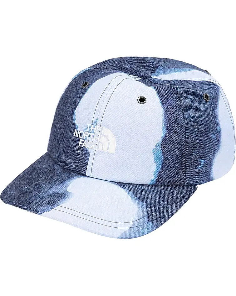 Gorro Bleached Denim Print 6-Panel - Supreme / The North Face [VNDS]