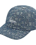 Gorro Warp Jacquard Logos Denim 6-Panel - Supreme [VNDS]
