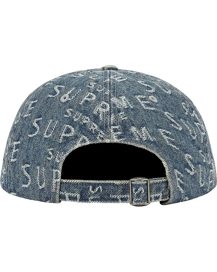 Gorro Warp Jacquard Logos Denim 6-Panel - Supreme [VNDS]
