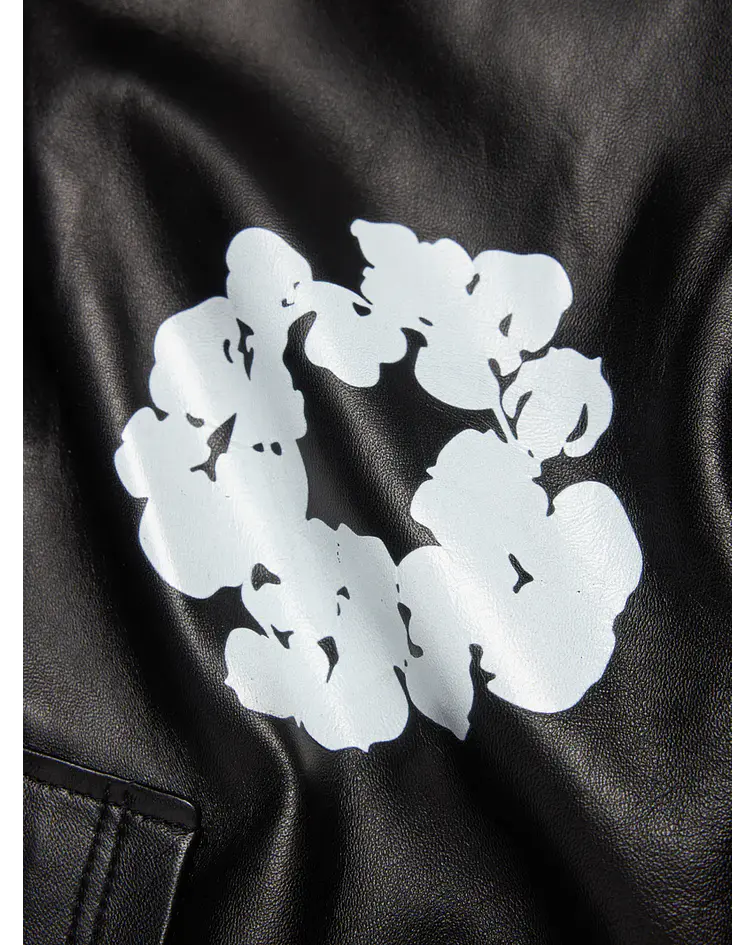 Chaqueta de cuero Cotton Wreath - Denim Tears