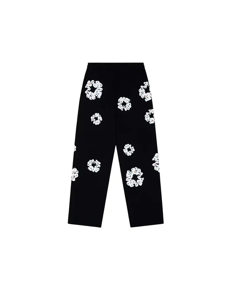 Pantalon Rhinestone Cotton Wreath - Denim Tears