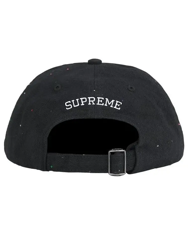 Gorro Sequin Denim Classic Logo 6-panel - Supreme