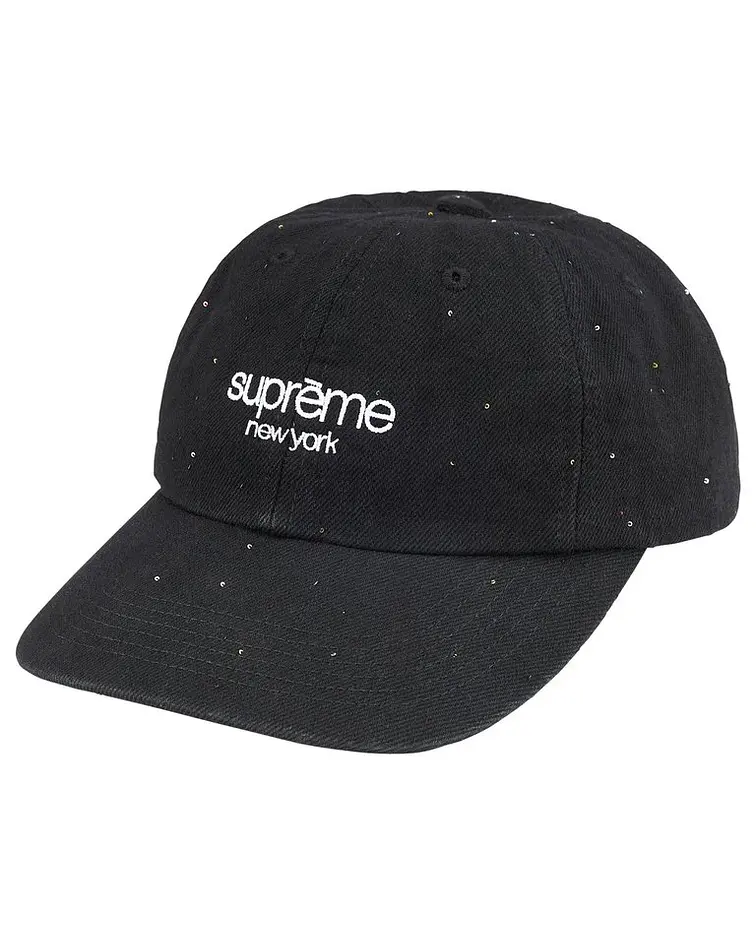 Gorro Sequin Denim Classic Logo 6-panel - Supreme