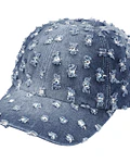 Gorro Hole Punch Rhinestone Denim 6-Panel  - Supreme