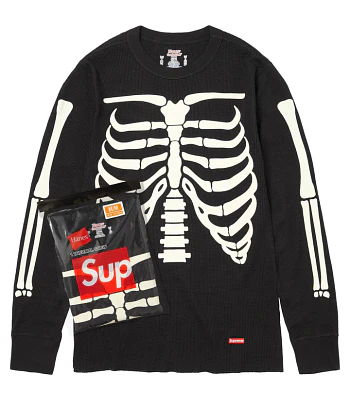 Polera Manga Larga Bones Thermal - Supreme / Hanes