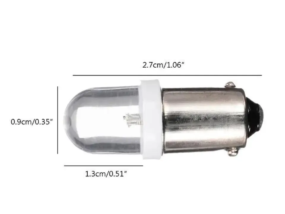 Ampolleta LED tipo Bayoneta 24V ba9s Blanca-pack 2unidades 6