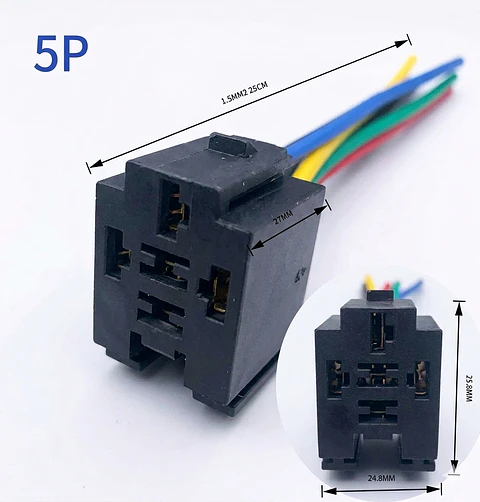 Portarelé automotriz universal de 5 pines de alta potencia