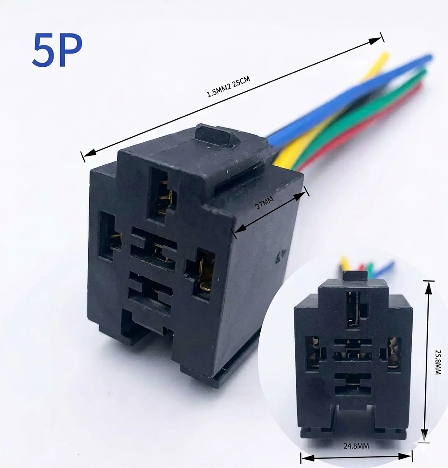 Portarelé automotriz universal de 5 pines de alta potencia 2
