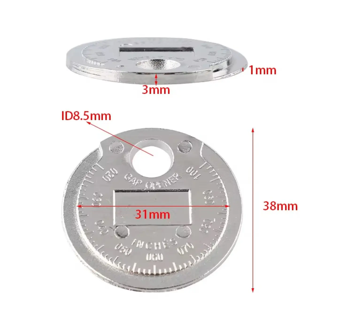 Calibrador/Feeler de Bujias Tipo Moneda 2
