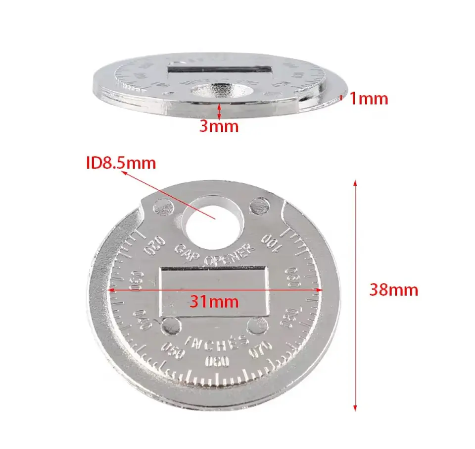 Calibrador/Feeler de Bujias Tipo Moneda 2