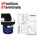 Selector Conmutador Rotativo Universal 4 Posiciones 32A LW28-32 Tipo Pacco - Miniatura 3