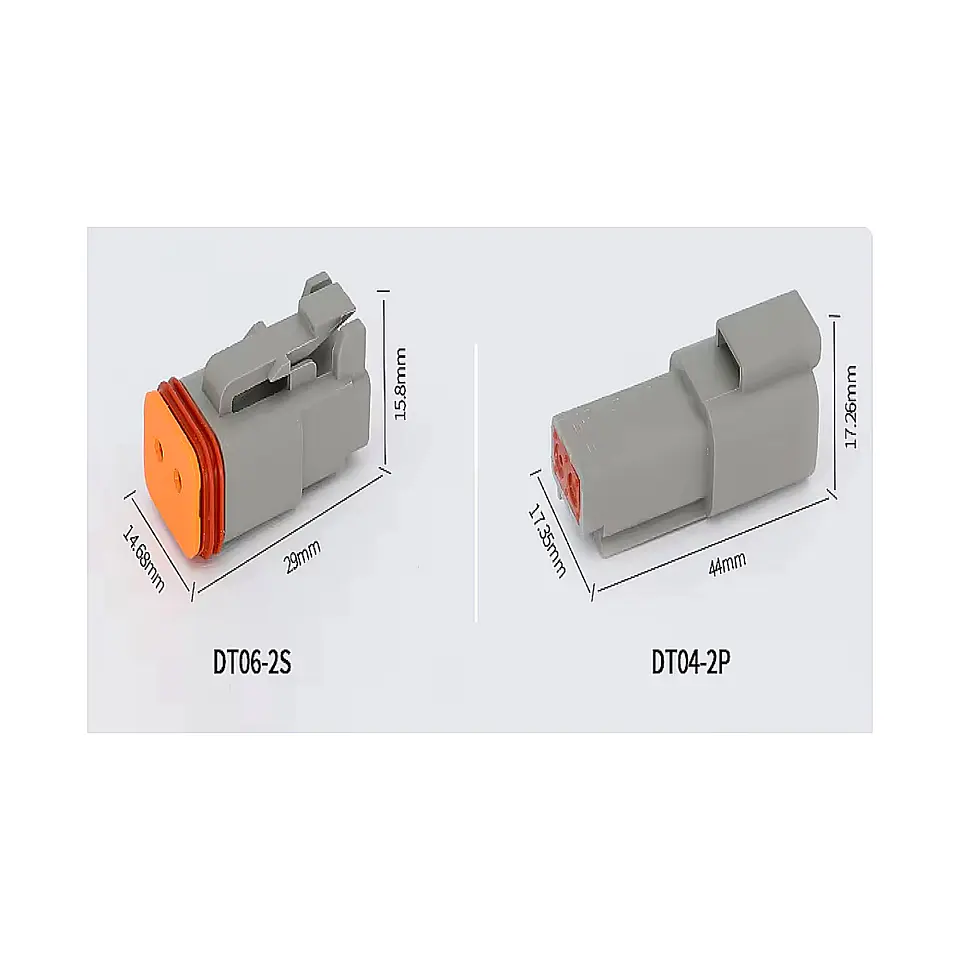 Kit Enchufe Conector Impermeable  DT 2 Pines con Cable (Macho y Hembra) 4