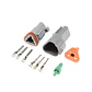 Kit Conector Deutsch DT 3 Pines DT04-3P / DT06-3S - Impermeable IP67 Macho-Hembra - Miniatura 1