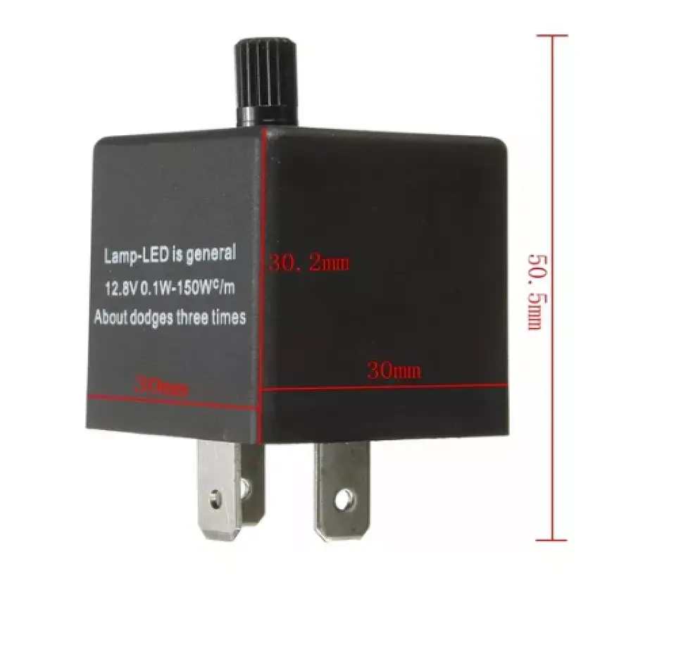 Relé Flasher Intermitente LED de 3 Pines Ajustable 12V 4
