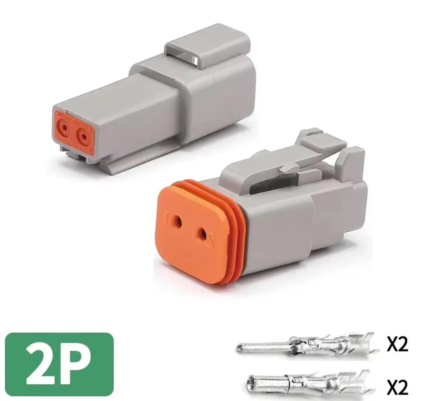 Kit Conector Deutsch DT 2Pines DT04-2P / DT06-2S  1