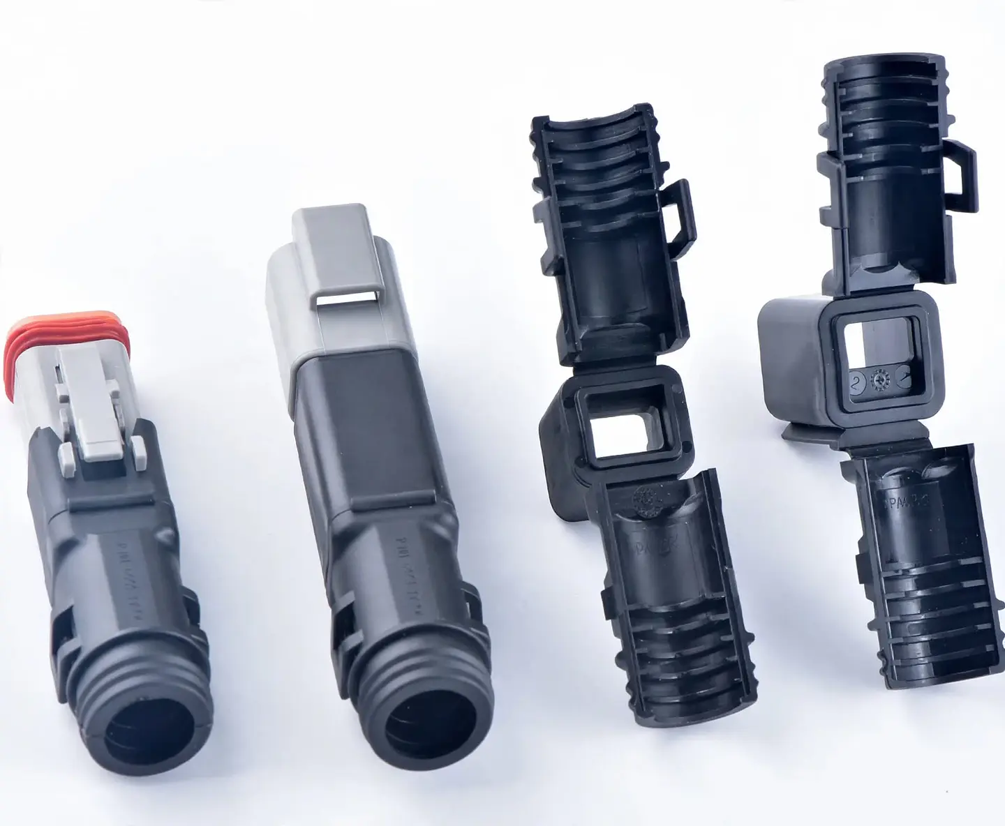 Kit Carcasa para conector DT 2Pin Protección Trasera Deutsch - Backshell Negra PA66 4