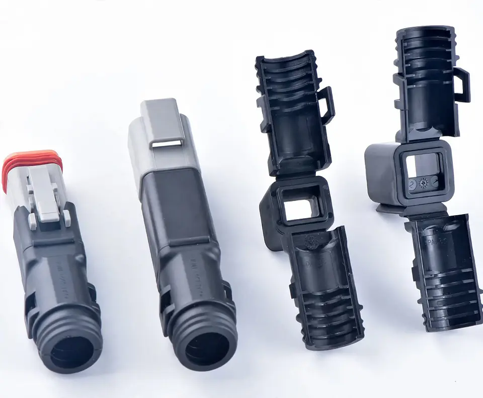 Kit Carcasa para conector DT 2Pin Protección Trasera Deutsch - Backshell Negra PA66 4