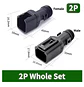 Kit Carcasa para conector DT 2Pin Protección Trasera Deutsch - Backshell Negra PA66 - Miniatura 2