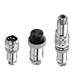 Conector Aviación GX12 4 Pines Macho-Hembra Recto - Docking Type - Metal 12mm Soldable - Miniatura 2