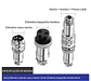 Conector Aviación GX12 4 Pines Macho-Hembra Recto - Docking Type - Metal 12mm Soldable - Miniatura 3