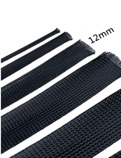 Funda Trenzada Expandible 12mm (8-20mm) - Malla Protectora de Cables PET