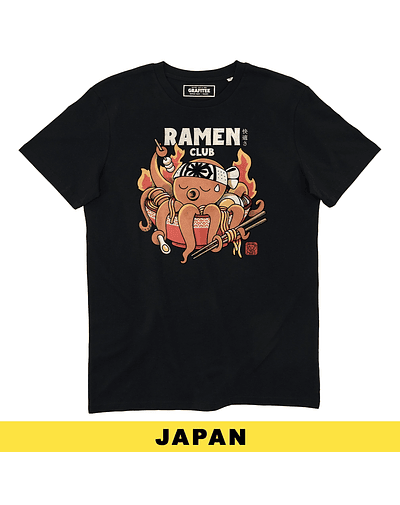 Camiseta Tako Ramen Club - Camiseta gráfica urbana japonesa