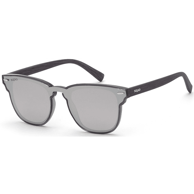 Unisex Sunglasses Mirror Lens Wood Effect Rods