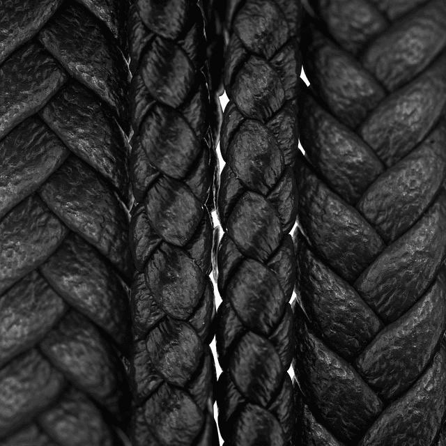 Bracelet « wrap » en cuir - noir