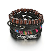 MeMolissa 3/4Pcs/ Set Braided Wrap Leather Bracelet 23