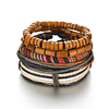 MeMolissa 3/4Pcs/ Set Braided Wrap Leather Bracelet 41
