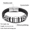 316L Stainless Steel Real Grey Braided Leather Bangle and Bracelet 9