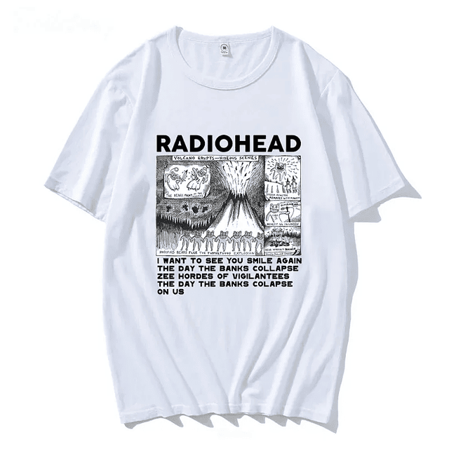 Radiohead Print T Shirt 4