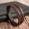 Hand-woven black leather bracelets 8