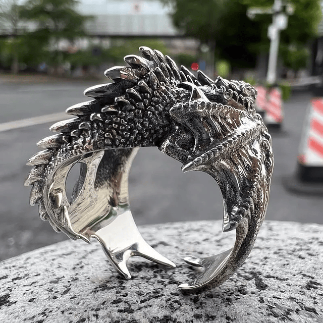 Vintage Dragon Rings with Pterosaur Wings, Opening Adjustable Rings, Jewelry Accessories, Punk Style, Gothic Gifts 2