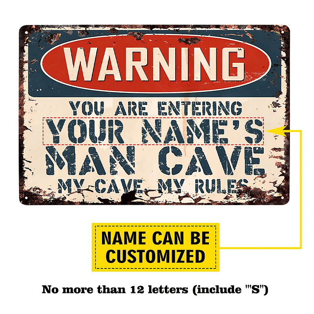 Retro metal sign 7.8x11.8 3