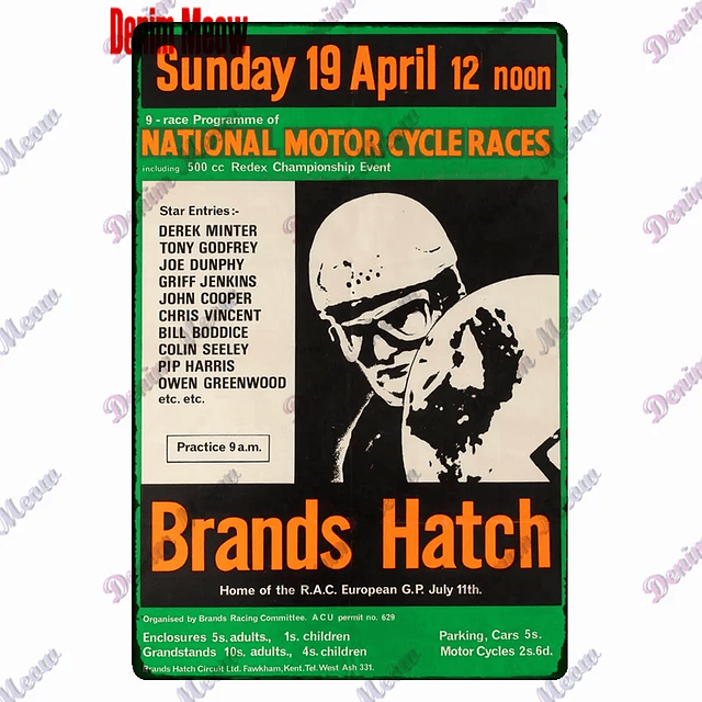 Vintage TT Races Metal Tin Sign 29