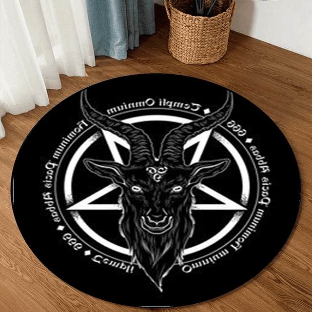 Black Gothic Satanic Rug 12