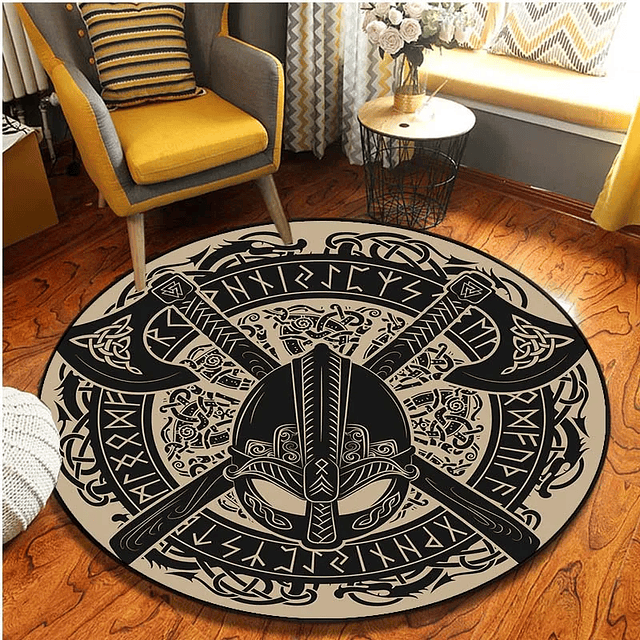 Viking pattern area rug 11