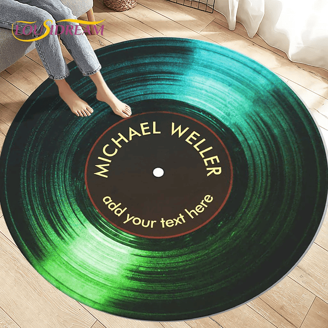 Vinyl Record Round Rug 26